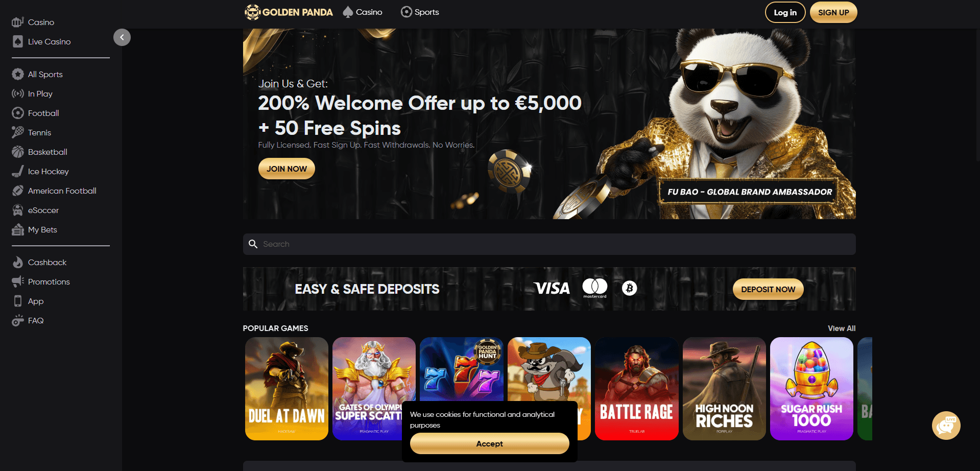 goldenpanda online pokies main page